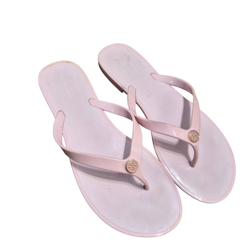 Tory Burch 8 Chelsea Flip Flop Pink with Gold Hardware Thong